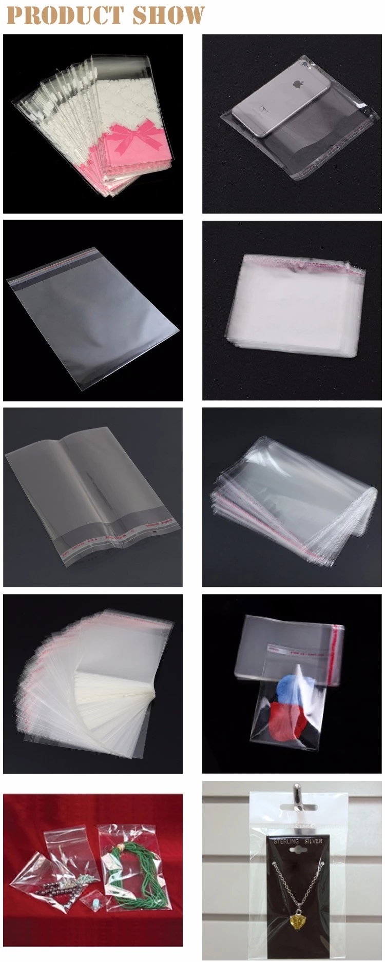 self adhesive seal OPP bag