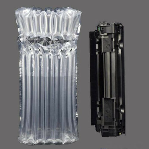 Inflatable airbag for toner cartridge